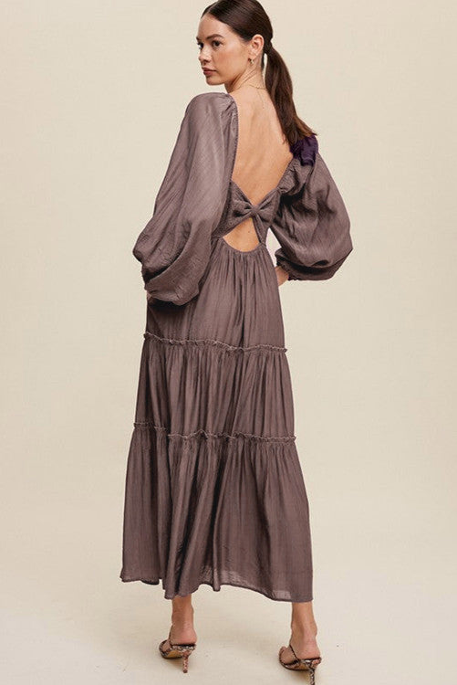 Becca Bow Back Tiered Maxi