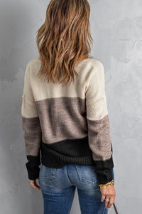 Black ColorBlock Sweater