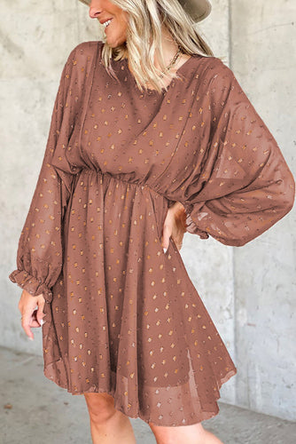 Swiss Dot Chiffon Dress