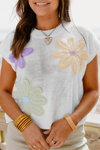 Ivory Knit Floral Top