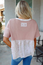 Load image into Gallery viewer, Mauve Floral Patckwork Top