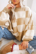 Load image into Gallery viewer, Khaki Checkered Sweater