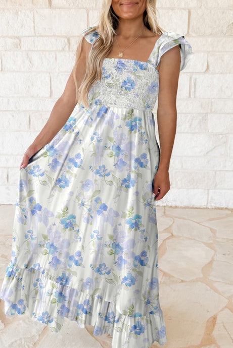 Blue Floral Maxi