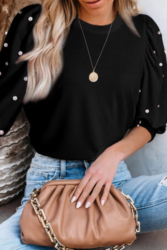 Black Rhinestone Top