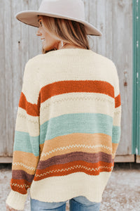 Stripe Color Block Sweater