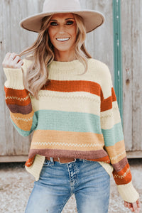 Stripe Color Block Sweater