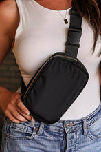 Load image into Gallery viewer, Black Sporty Bum Bag