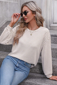 Khaki Stripe Top