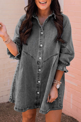 Grey Denim Dress