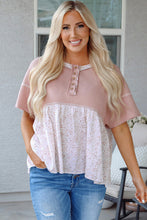 Load image into Gallery viewer, Mauve Floral Patckwork Top