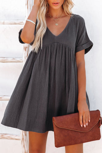 Gray Babydoll Dress