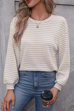 Load image into Gallery viewer, Khaki Stripe Top