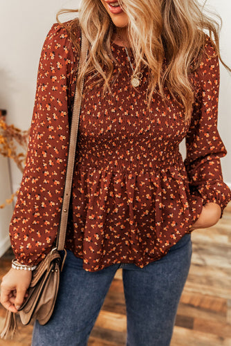 Rust Floral Top