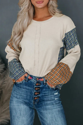 Smokey Grey Patchwork Top