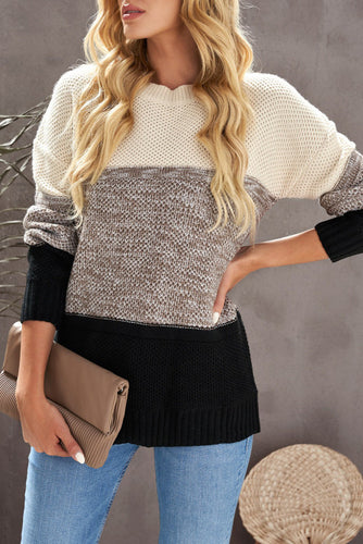 Black ColorBlock Sweater