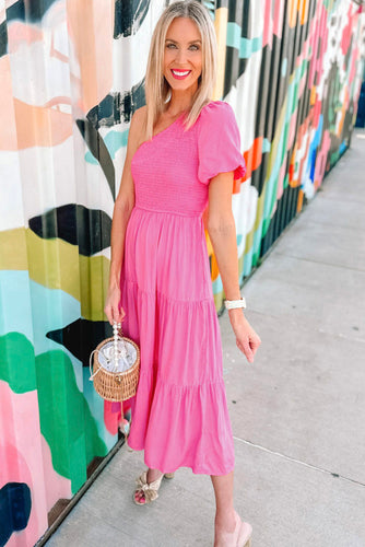 Pink Asymmetrical Dress