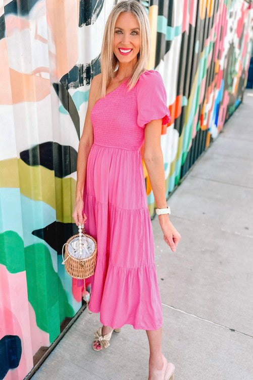 Pink Asymmetrical Dress Ivy Lace Boutique LLC Pink Asymmetrical Dress Ivy Lace Boutique LLC