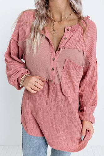 Sweetheart Pink Frayed Top