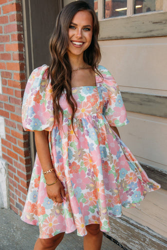 Retro Summer Floral Dress