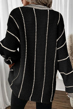 Load image into Gallery viewer, Black &amp; White Striped Sweater