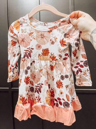 Boho Floral Pumpkin Dress