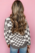 Load image into Gallery viewer, Gray Checkered Mix Sweater