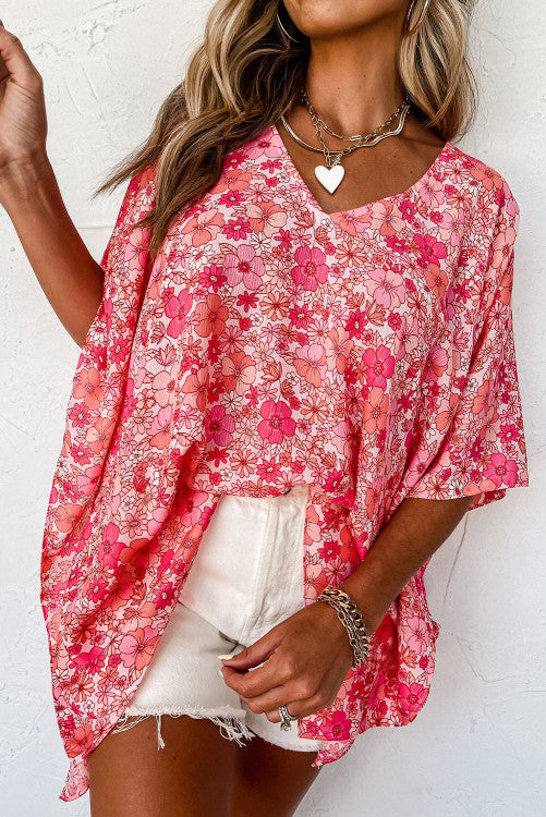 Shades of Pink Floral Top – Ivy Lace Boutique LLC