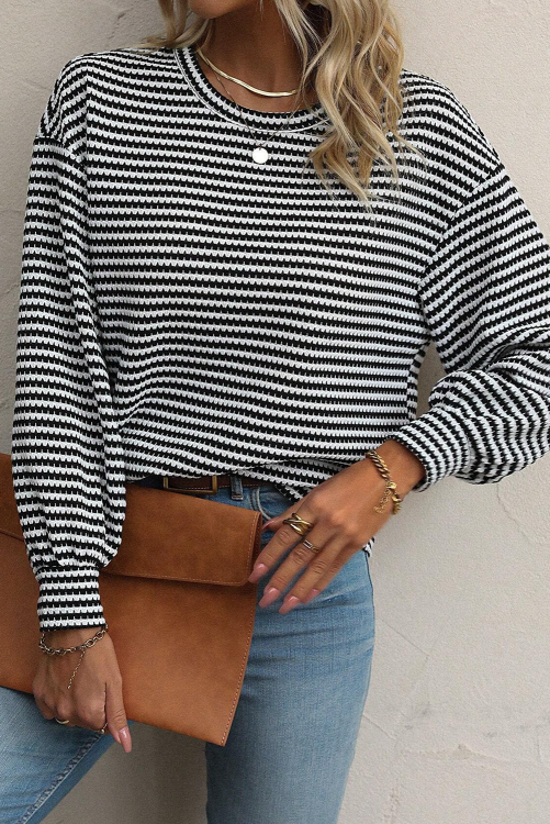 Black Stripe Top