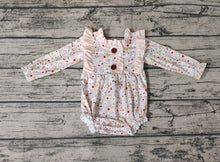 Load image into Gallery viewer, Baby Pink Floral Bubble Romper