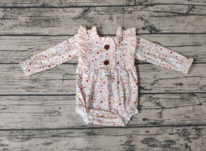 Baby Pink Floral Bubble Romper