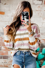 Load image into Gallery viewer, Multicolored Striped Knit Sweater