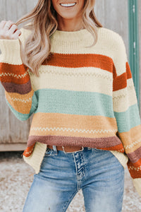 Stripe Color Block Sweater