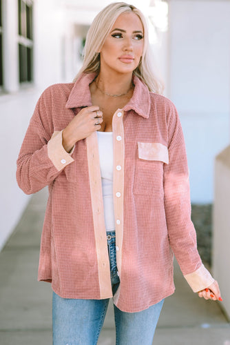 Peachy Blossom Button Top