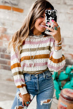 Load image into Gallery viewer, Multicolored Striped Knit Sweater