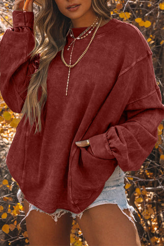 Red Twist Back Sweater