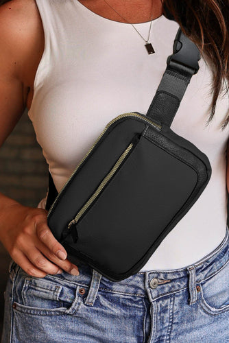 Black Leather Bum Bag