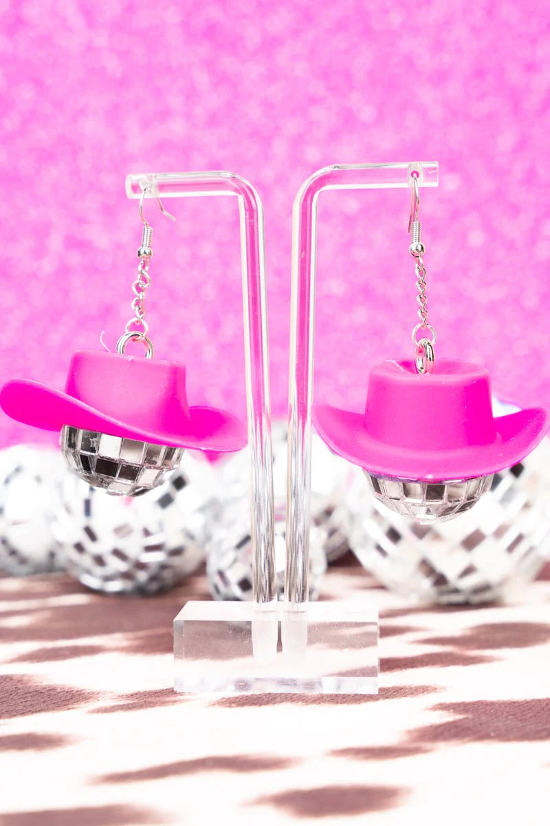 Pink Disco Earrings