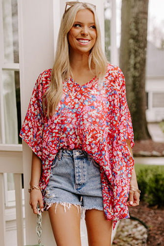 Red Floral Tunic