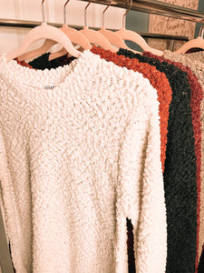 Rust Popcorn Sweater