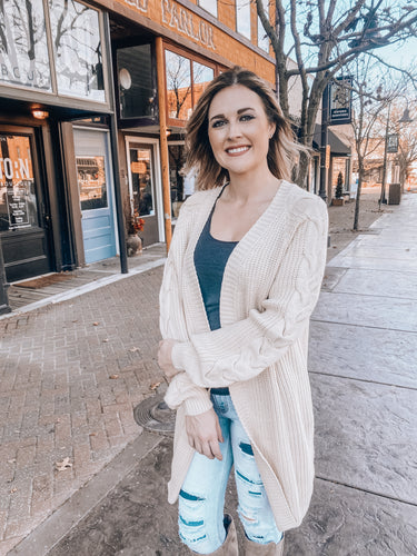 Brandy Braided Cardigan