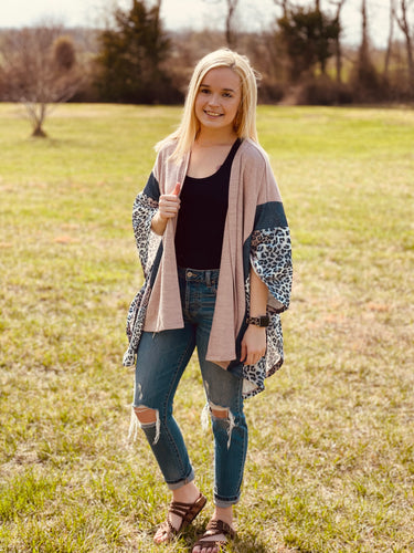 Traci Tri Leopard Kimono