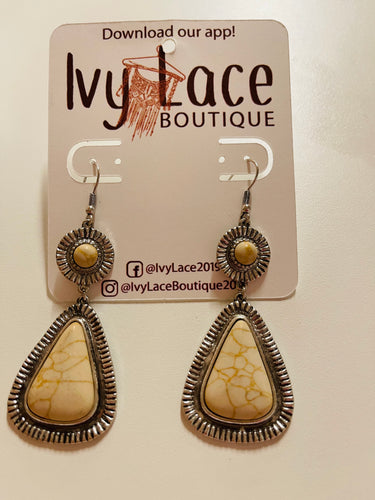 Natural Tulum Triangle Earrings