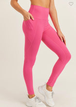 Load image into Gallery viewer, Pink High Waisted Leggings