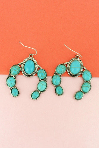 Turquoise Concho Earrings