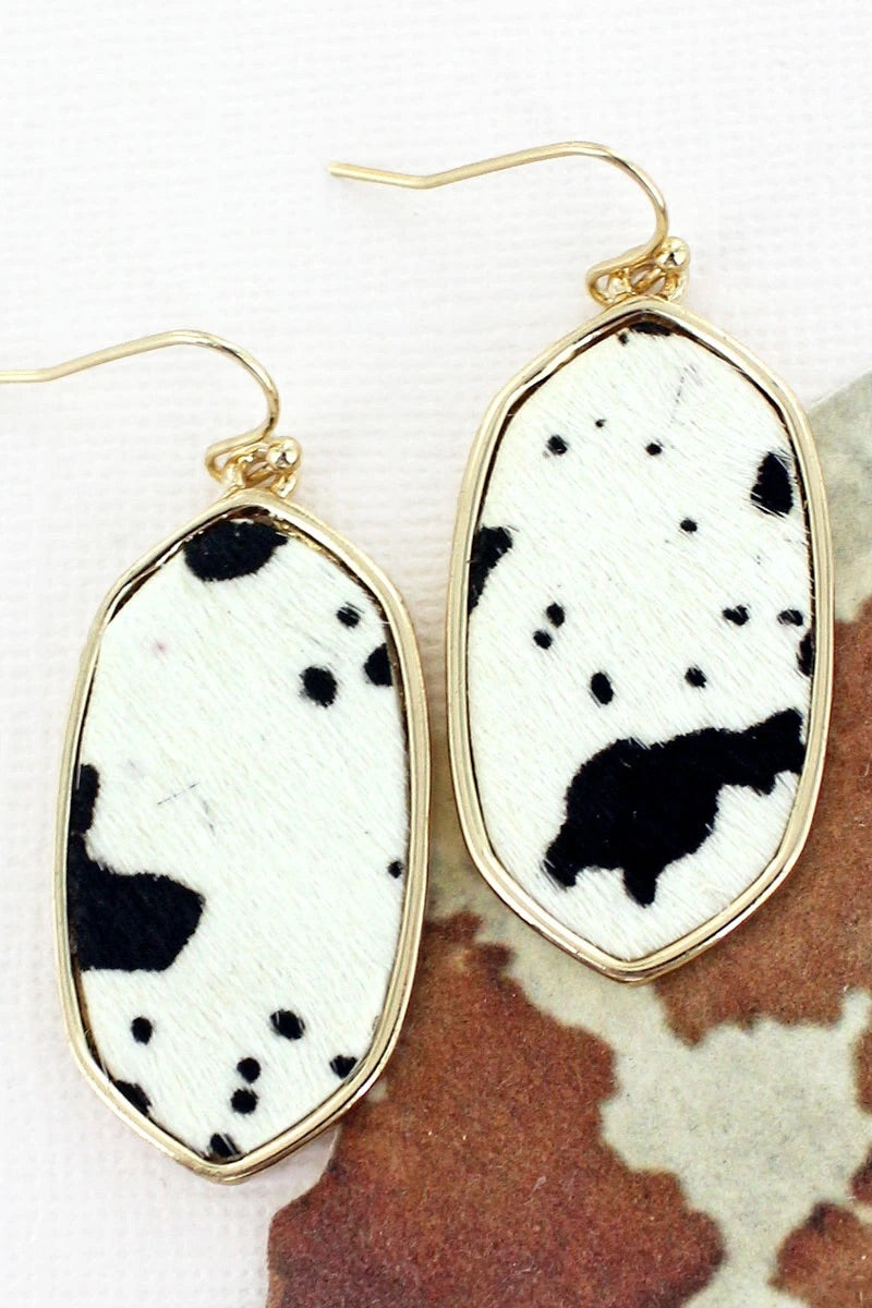 Cowhide Dangle Earrings