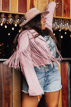 Load image into Gallery viewer, Curvy Pink Fringe Jacket
