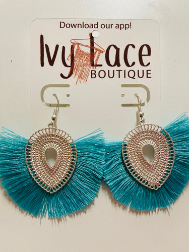 Turquoise Fringe Earrings