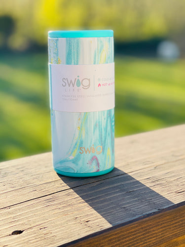Swig 12oz Turquoise Skinny Can Cooler