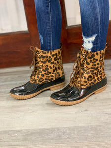 Leopard Duck Boots