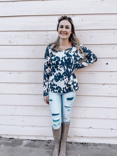 Cow Print Top